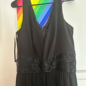 Black Floor length gown with beaded embellishments